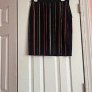 New Alfani Striped Color Block Pencil Skirt